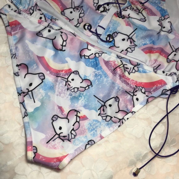 Unicorn two piece bikini rave set - Picture 5 of 5